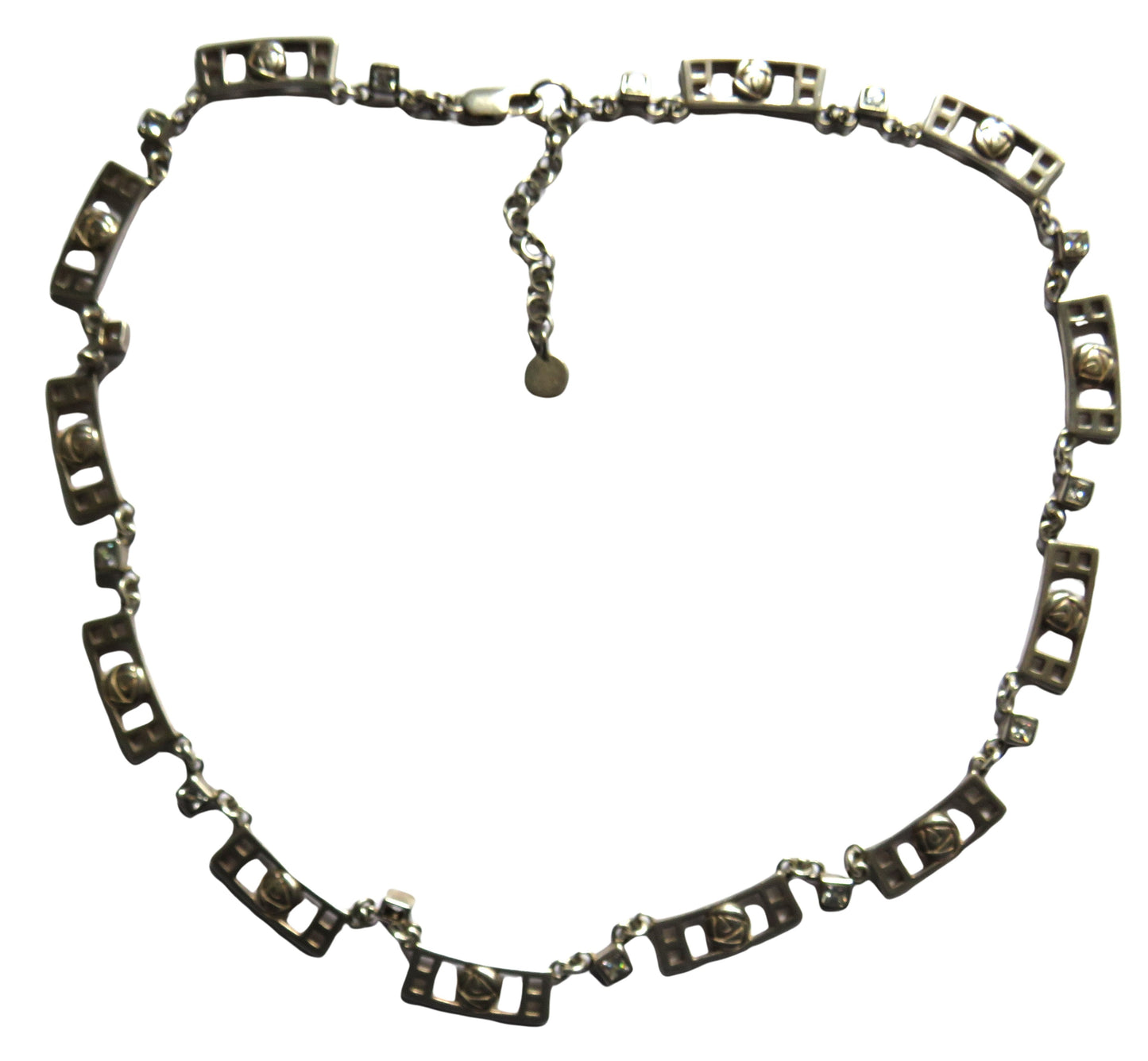 Ladies Sterling Silver Pannel Necklace In Style of Charles Rennie Mackintosh