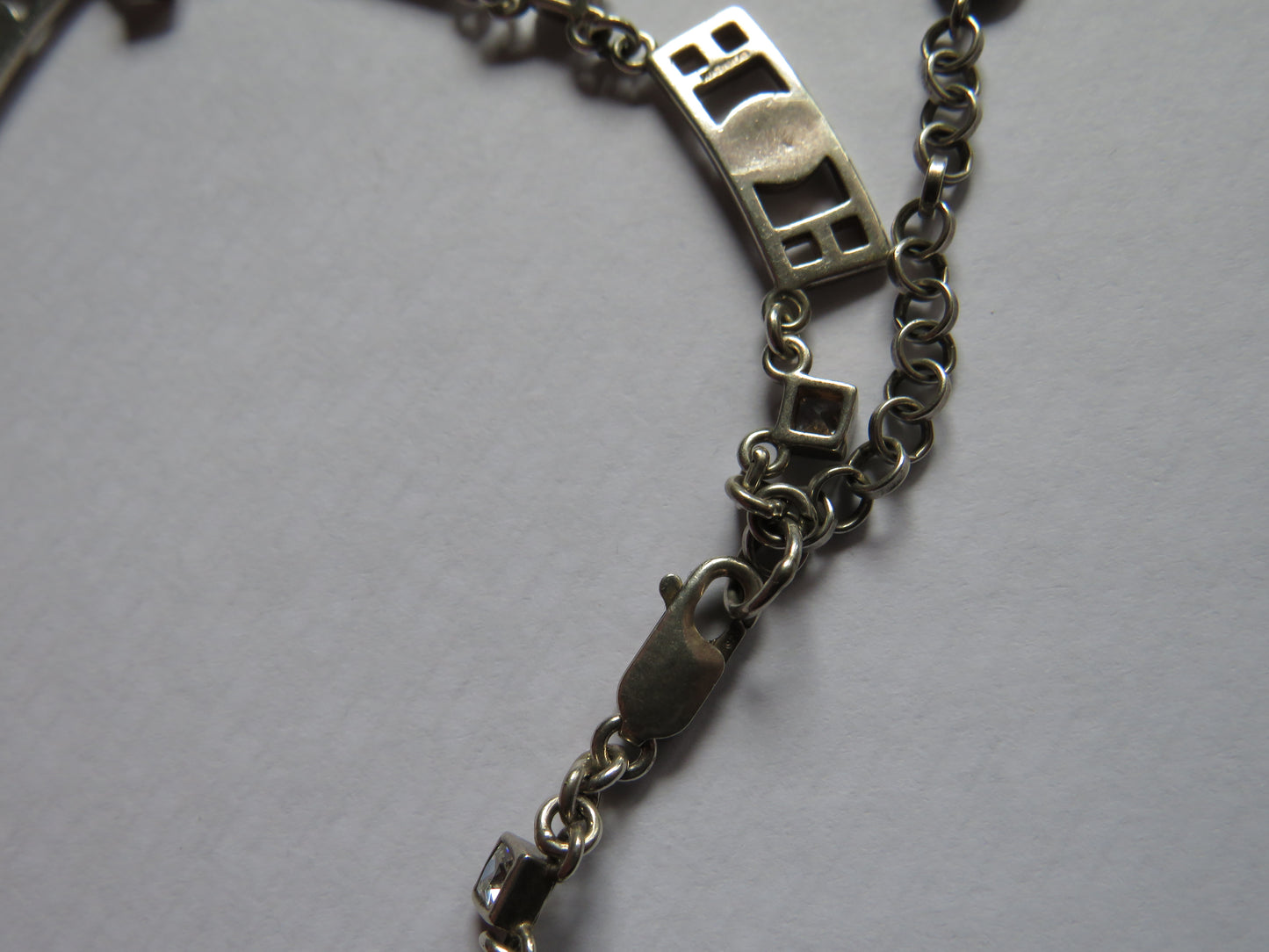 Ladies Sterling Silver Pannel Necklace In Style of Charles Rennie Mackintosh