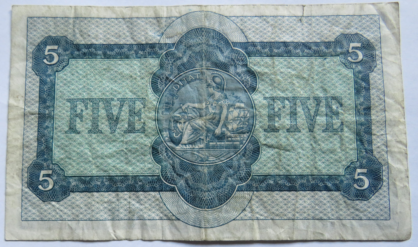 1962 The British Linen Bank £5 Five Pound Banknote