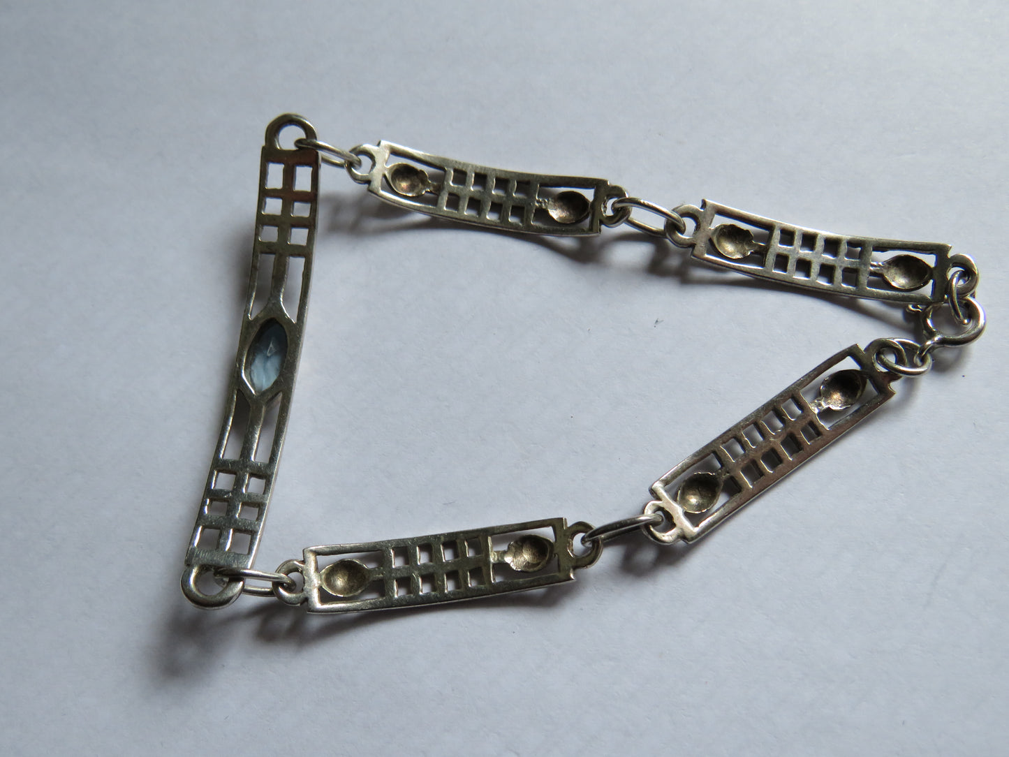 Sterling Silver Ladies Bracelet In Style of Charles Rennie Mackintosh