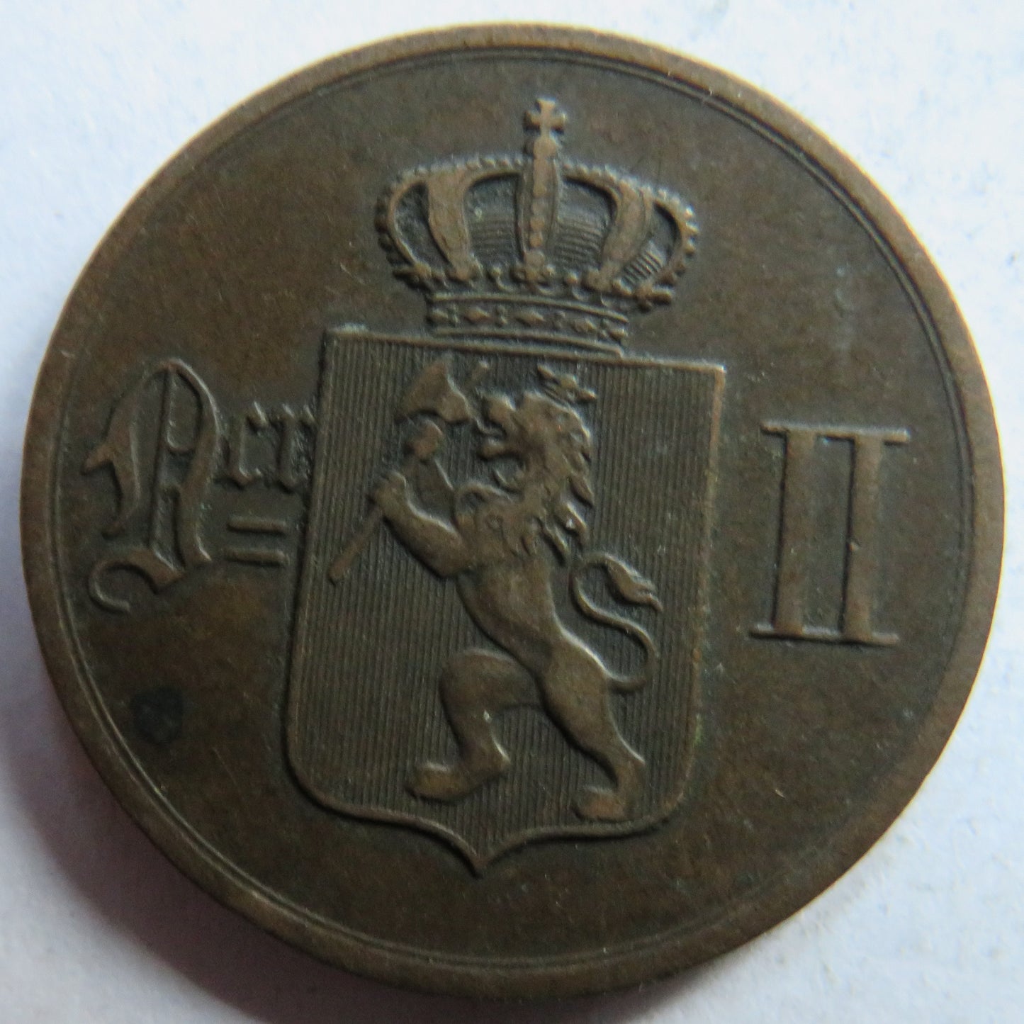 1878 Norway 5 Ore Coin