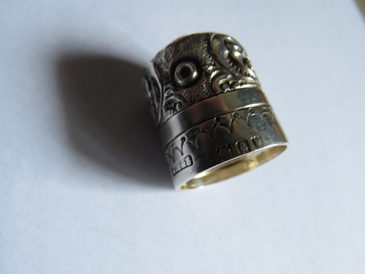Antique Silver Ornate Thimble Hallmarked London 1896 John Grinsell & Sons
