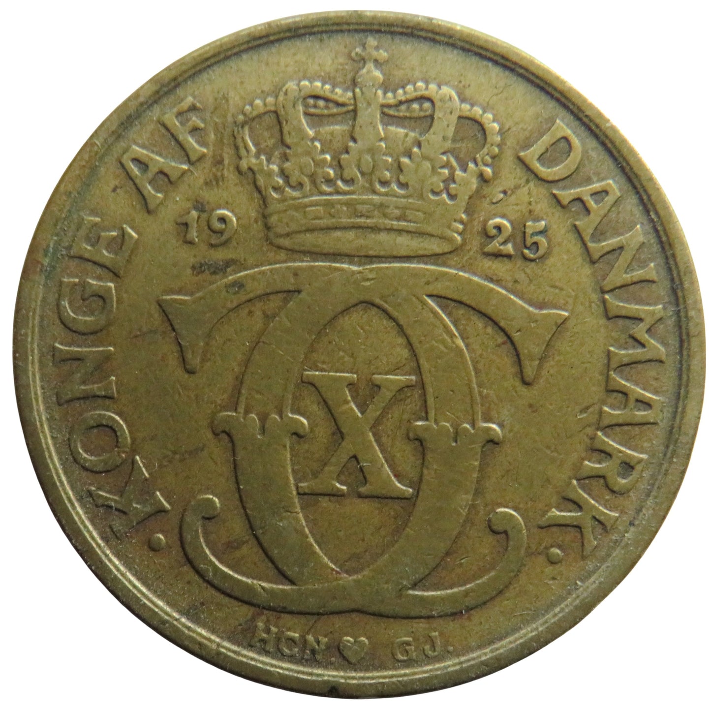1925 Denmark 2 Kroner Coin