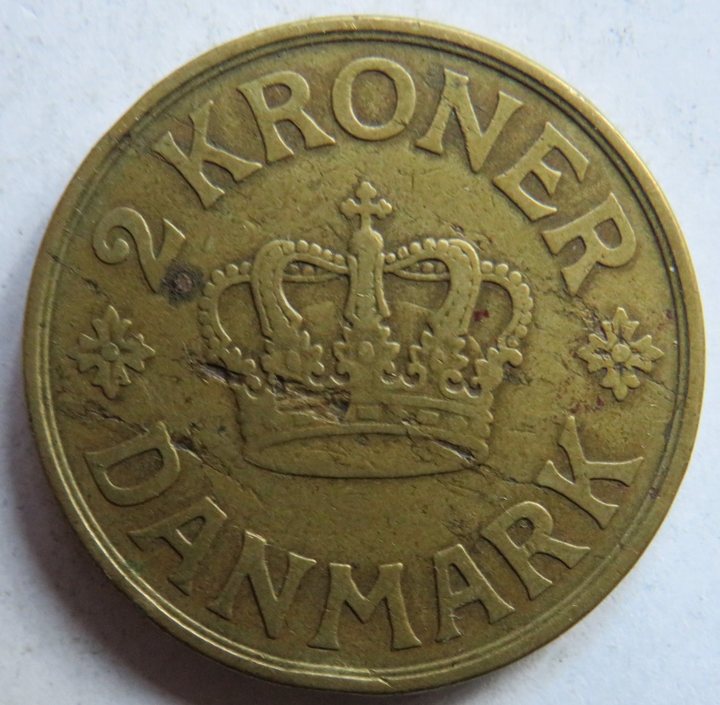 1925 Denmark 2 Kroner Coin