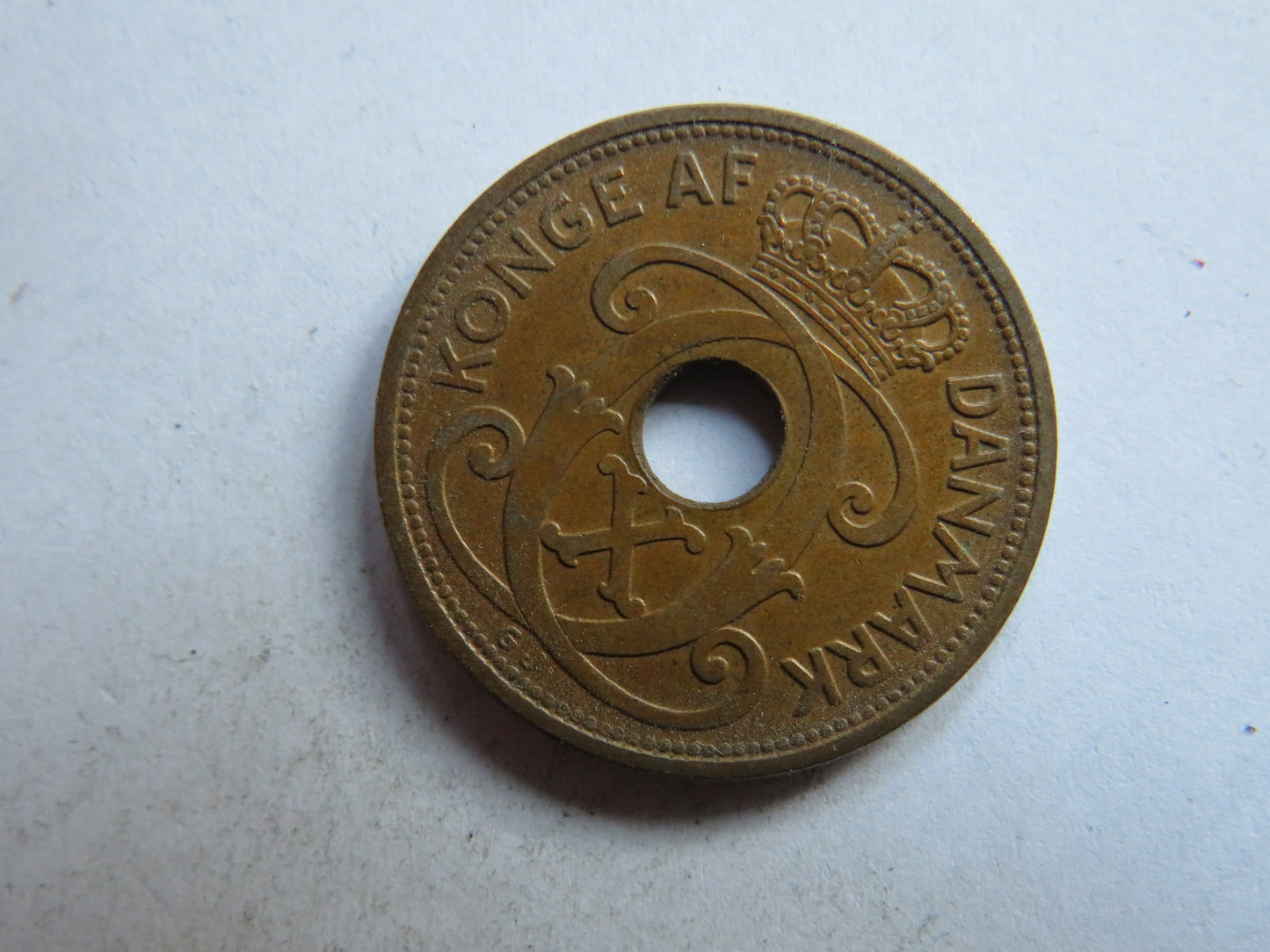 1937 Denmark 5 Ore Coin