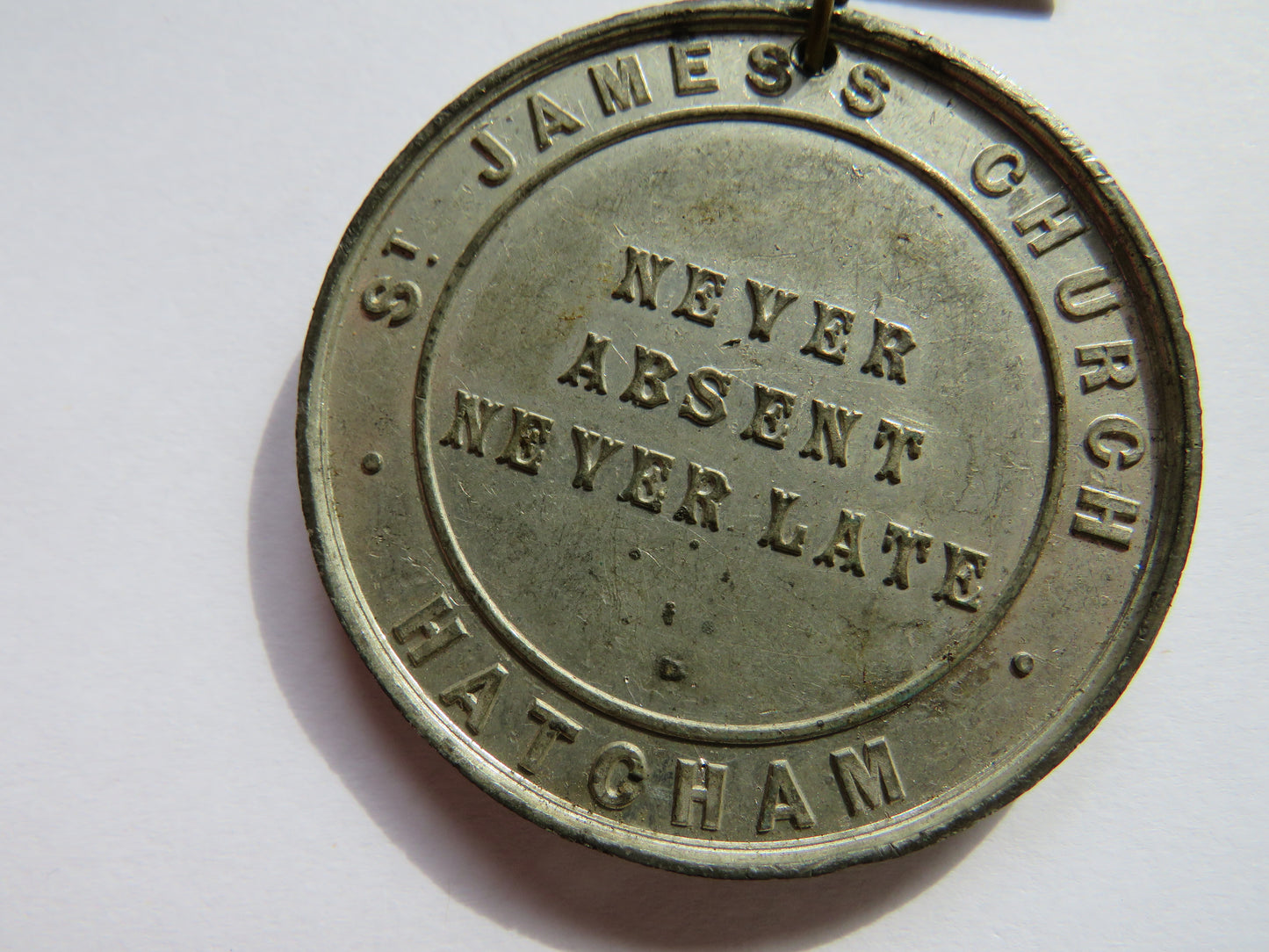 St James's Church Hatoham Large Medal "Never Absent Never Late"