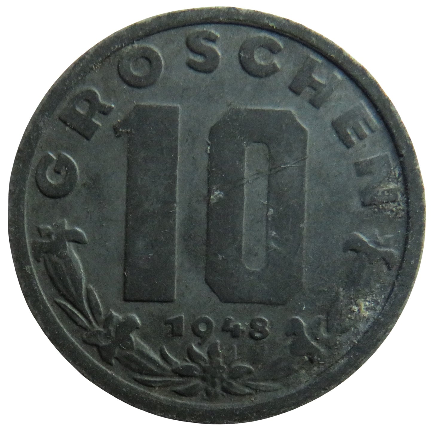 1948 Austria 10 Groschen Coin