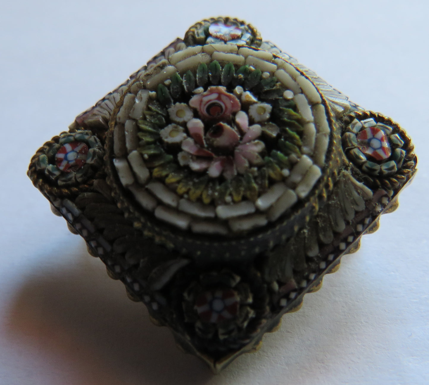 Antique Italian Micro Mosaic Brooch