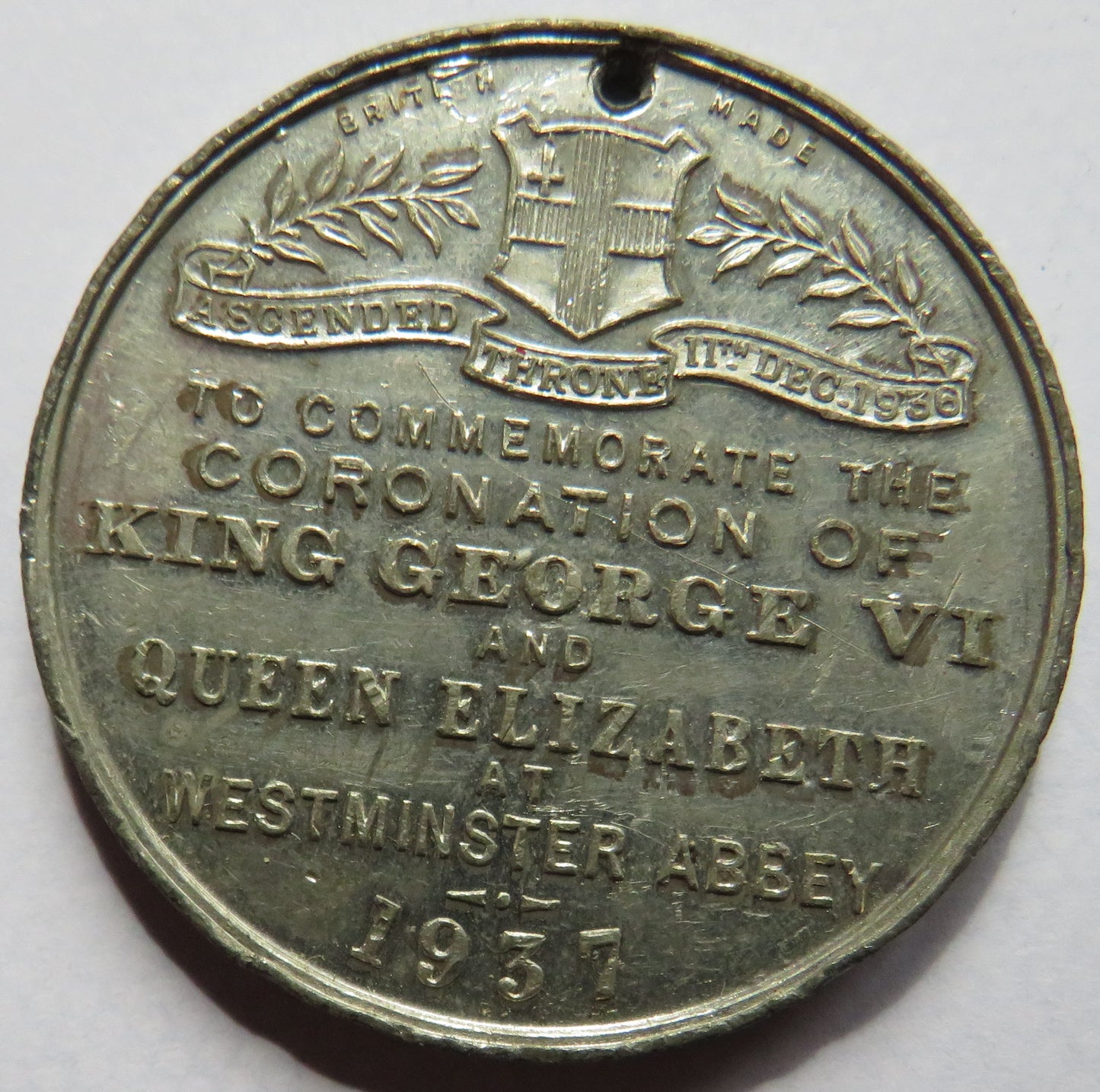 1937 King George VI Coronation Souvenir Medal