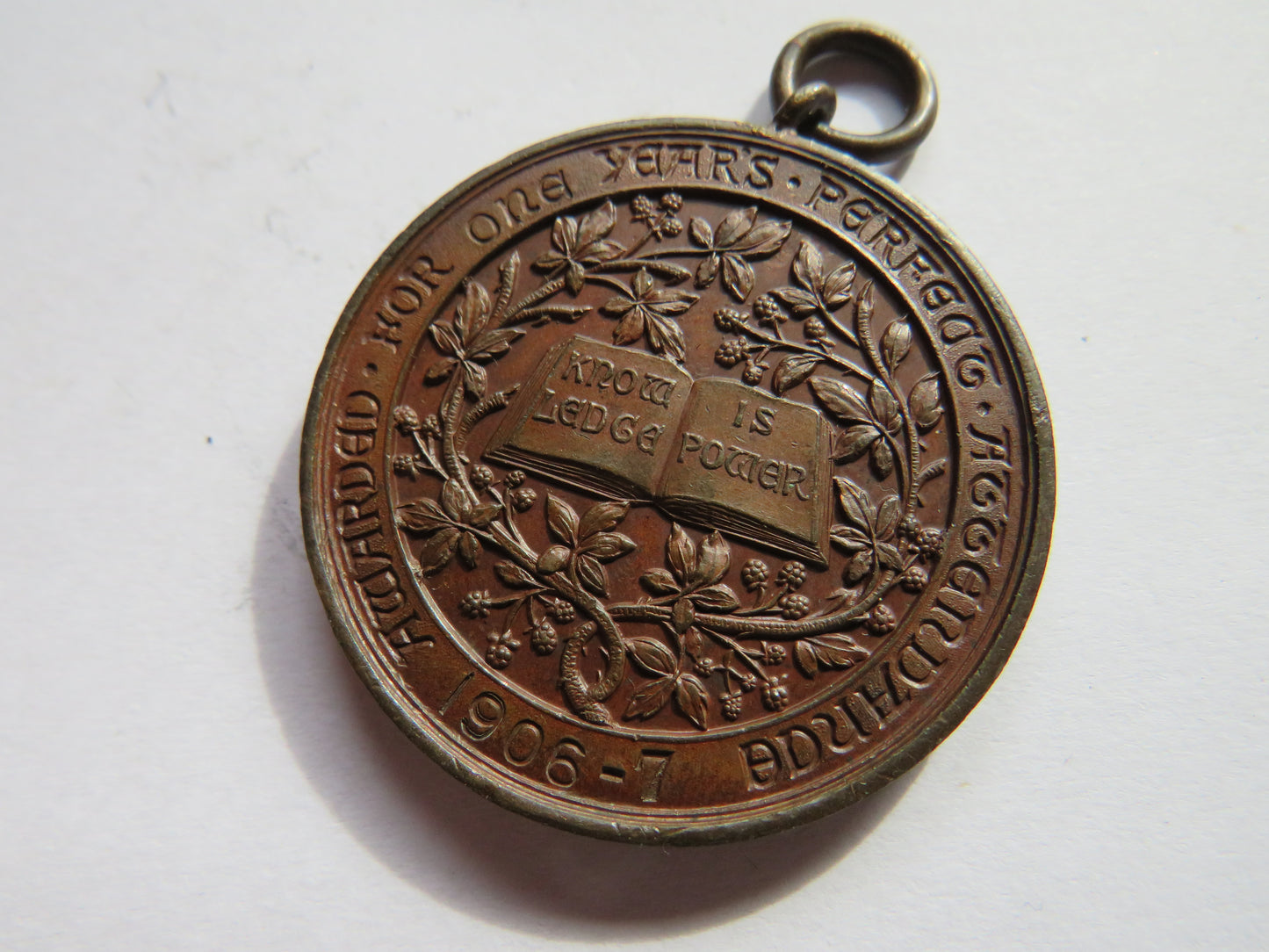 1906-7 Lindsey County Council Education Committee Attendance Medal