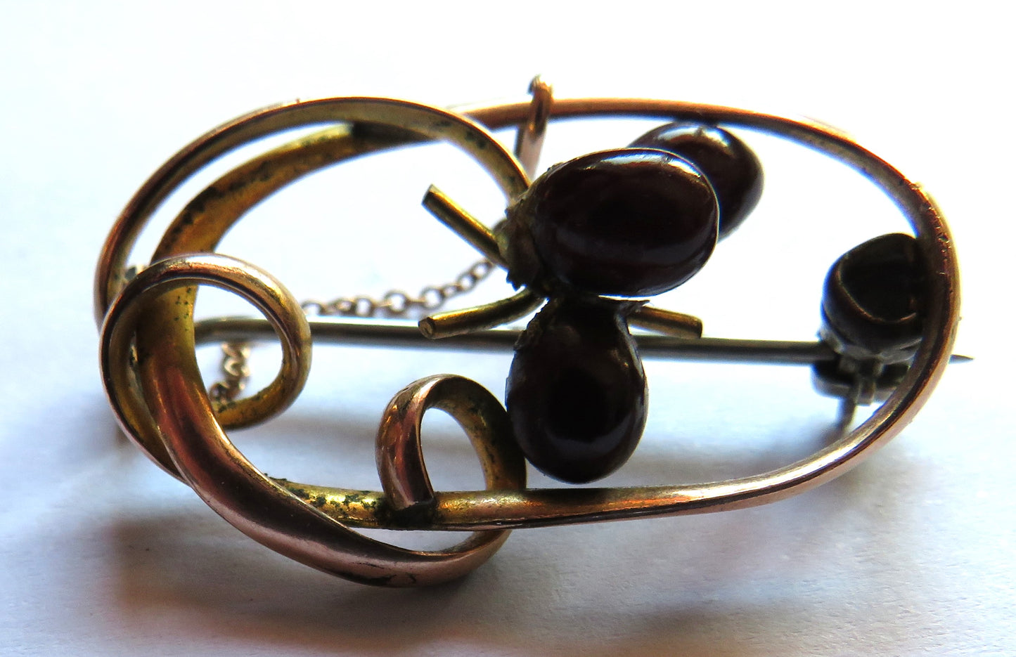 Antique Rolled Gold Ladies Floral Brooch