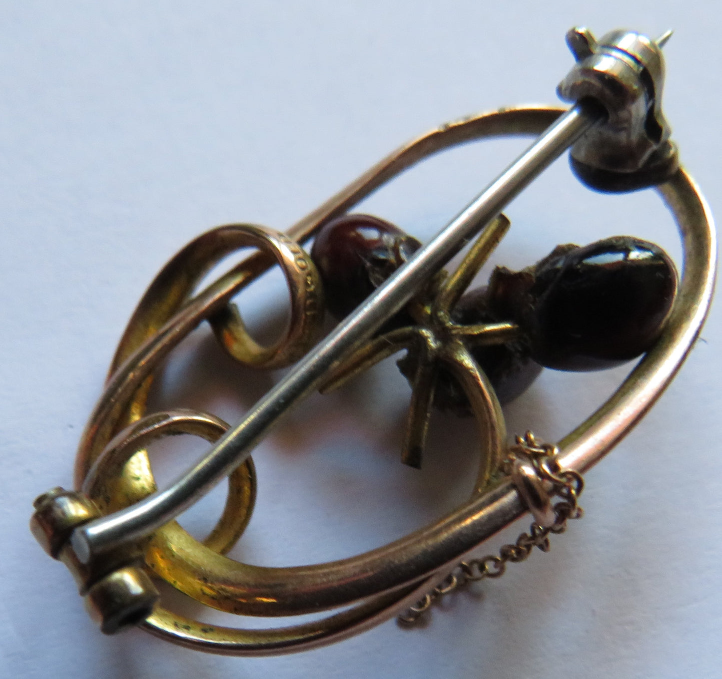 Antique Rolled Gold Ladies Floral Brooch