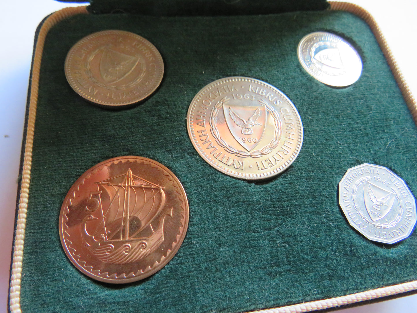 1963 Cyprus Cased Coin Set