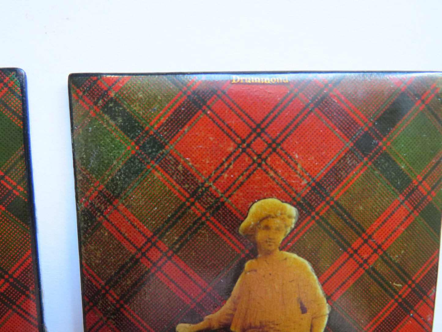 Antique Mauchline Tartan Ware Book Boards Drummond Tartan