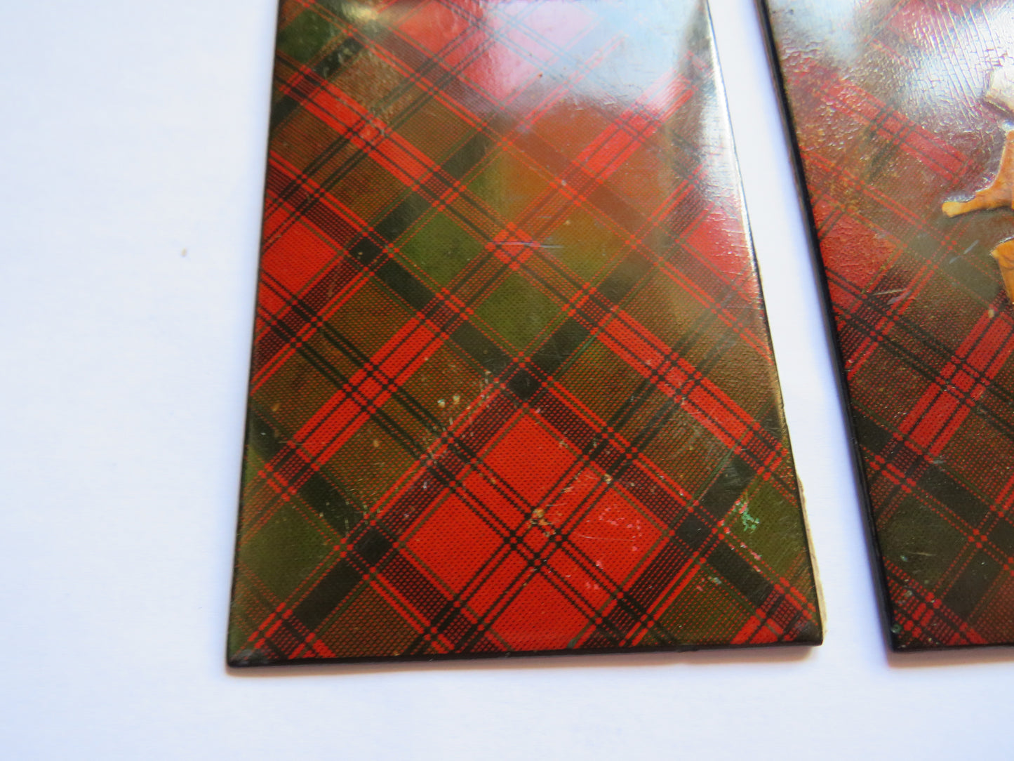 Antique Mauchline Tartan Ware Book Boards Drummond Tartan