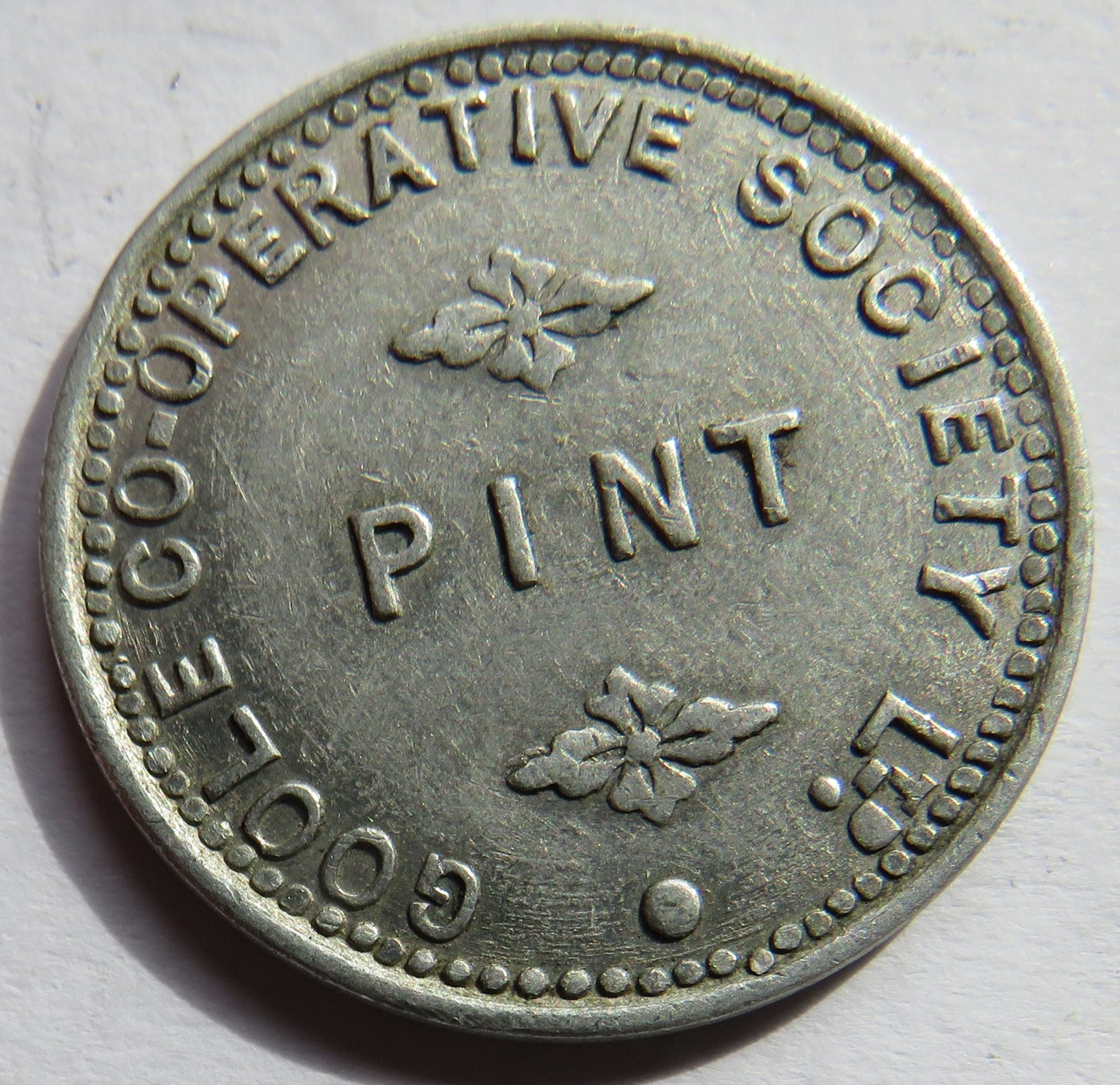 Cooperative Society Goole ltd Pint Token