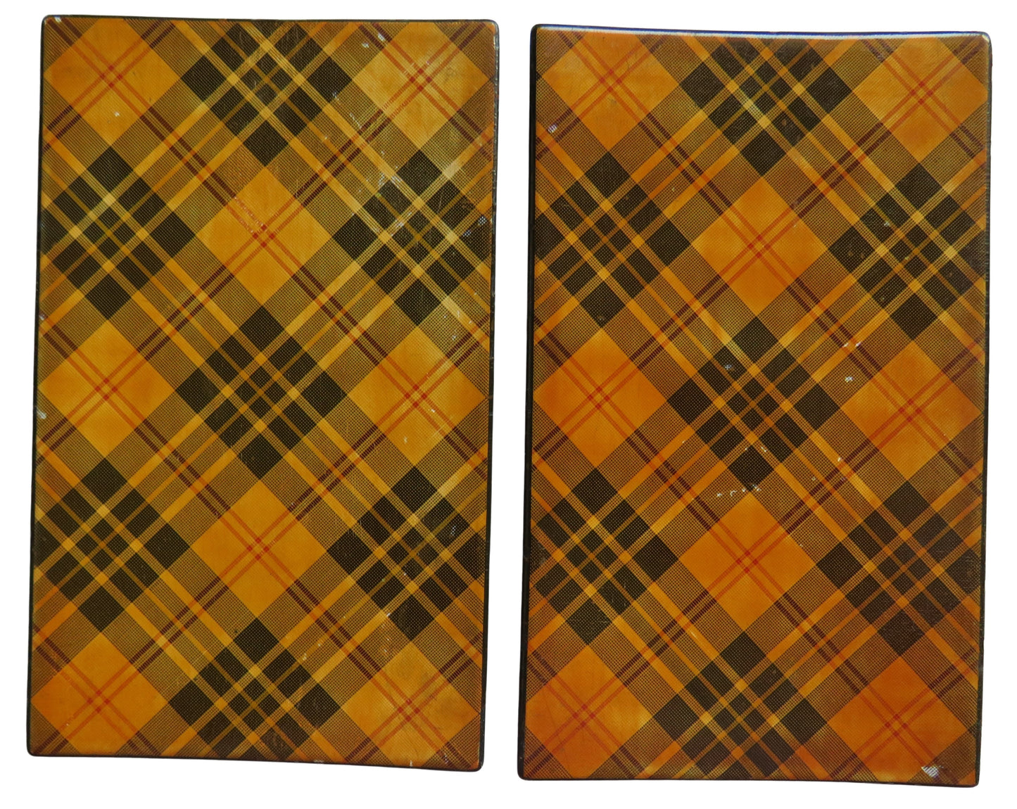 Antique Mauchline Tartan Ware Book Boards