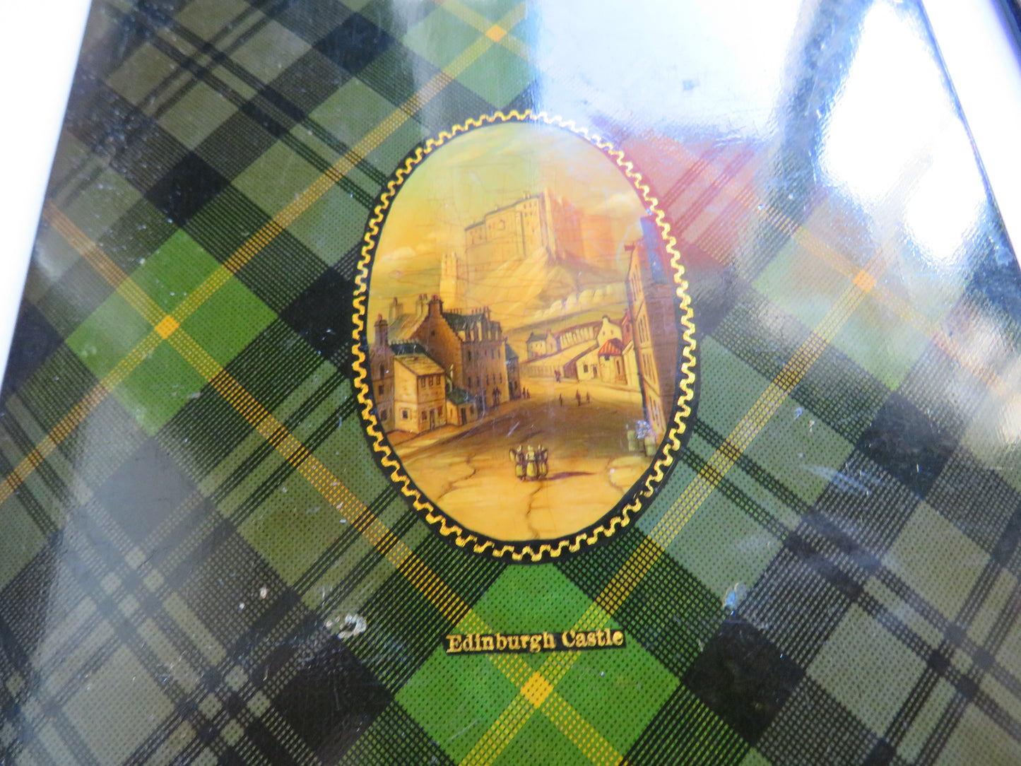 Antique Mauchline Tartan Ware Book Boards Edinburgh Castle Image Gordon Tartan