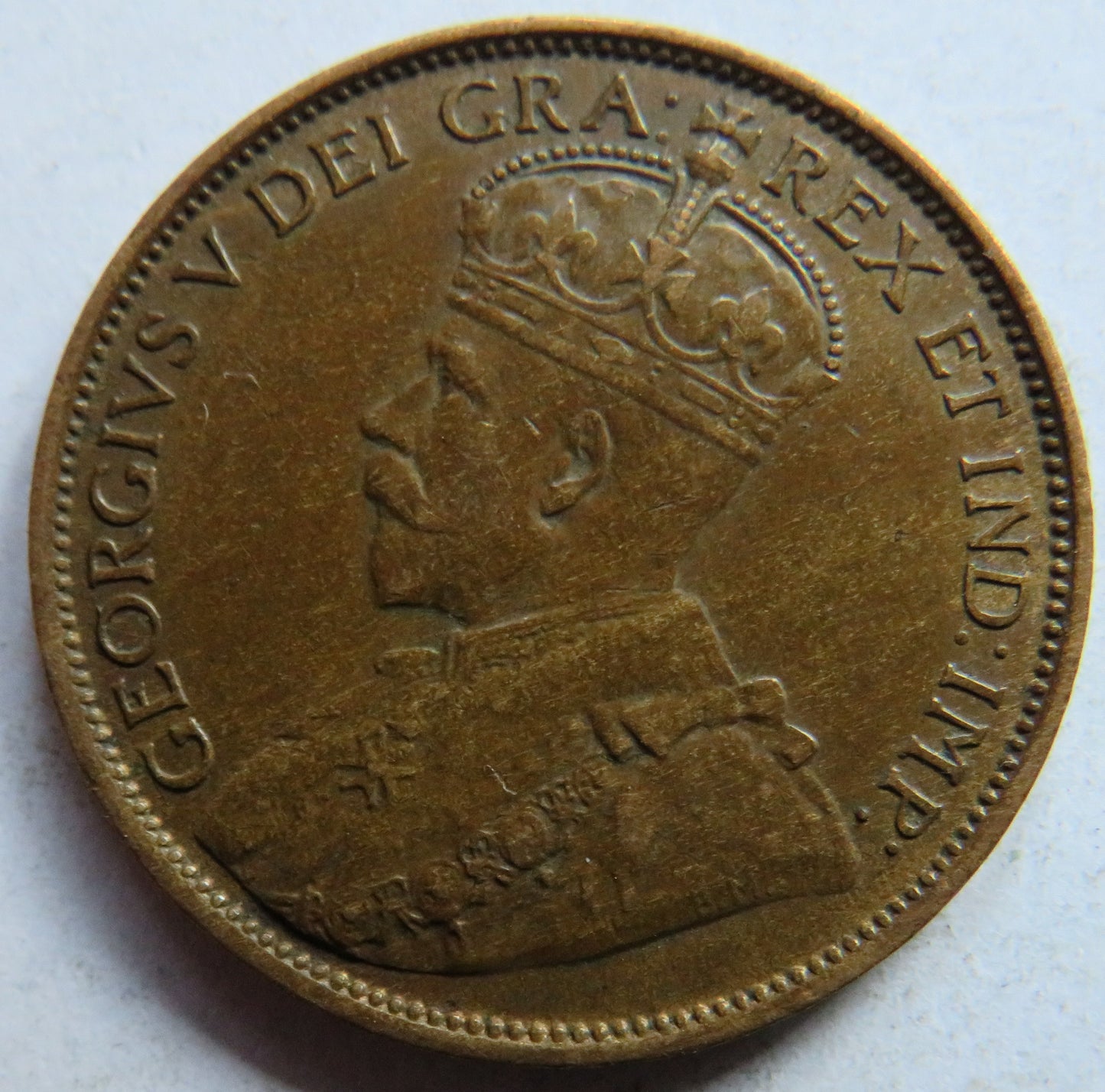 1912 King George V Canada One Cent Coin