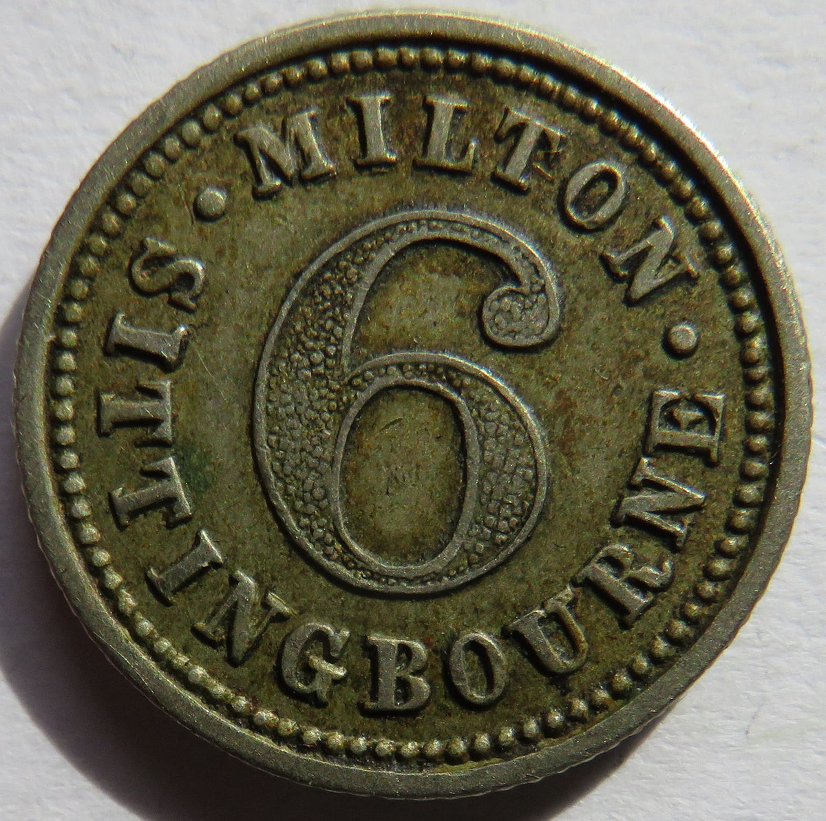 May & Vinson Church Farm Milton Sittingbourne 6d Token