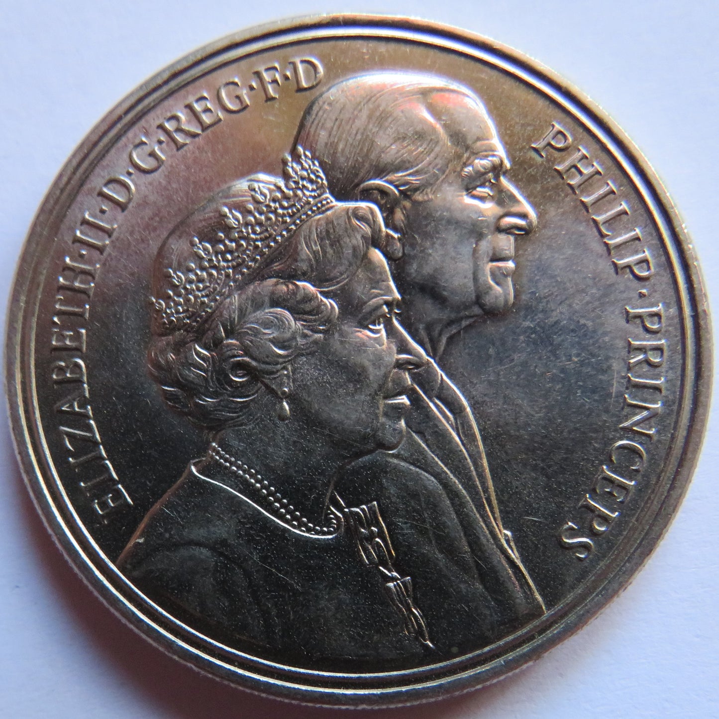 1947-1997 Queen Elizabeth & Philip Golden Wedding Anniversary £5 Five Pound Coin