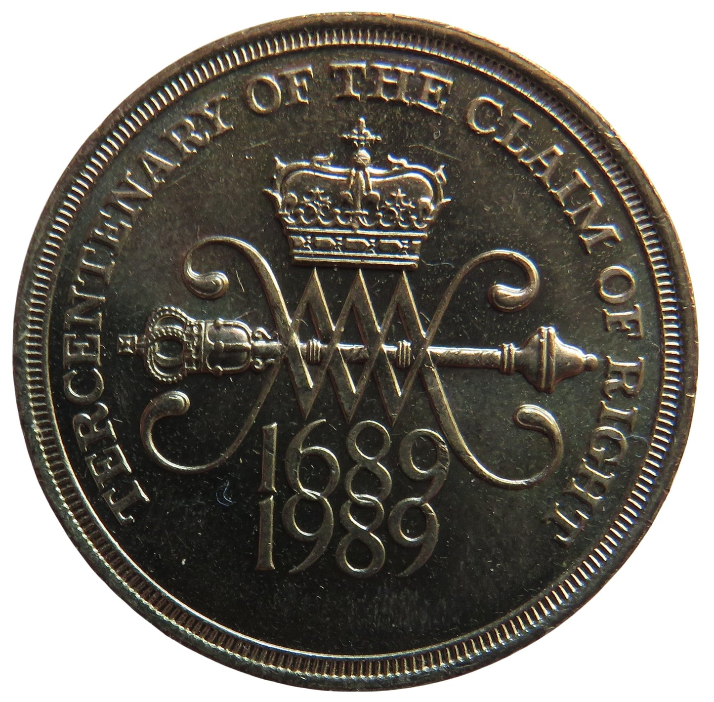 1689-1989 Tercentenary Of The Claim Of Rights £2 Two Pound Coin