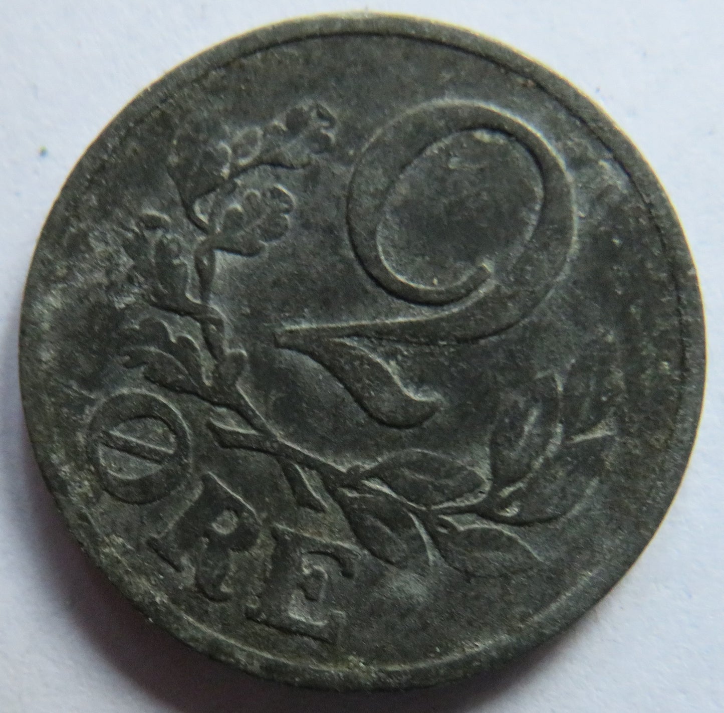 1942 Denmark 2 Ore / Øre Coin Christian X German Occupation