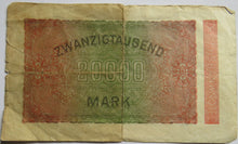 Load image into Gallery viewer, 1923 Germany 20000 Mark Banknote
