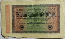 Load image into Gallery viewer, 1923 Germany 20000 Mark Banknote
