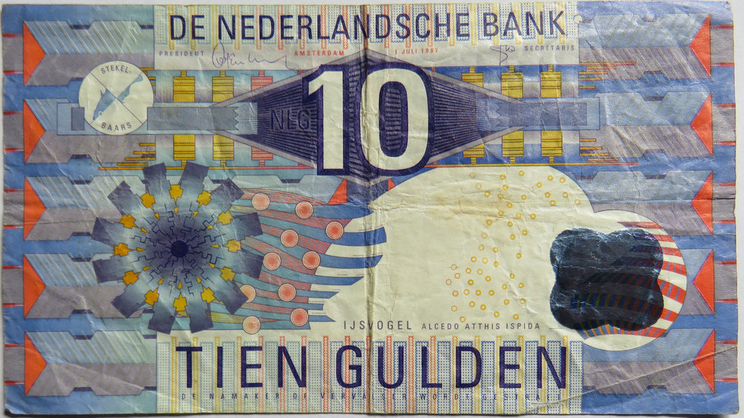 1997 Netherlands 10 Gulden Banknote