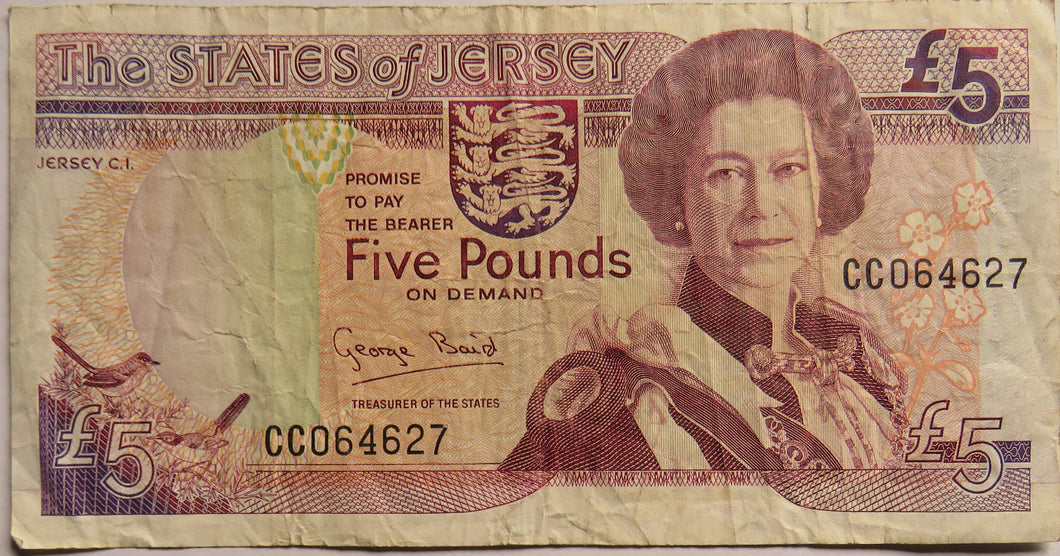 The States of Jersey £5 Five Pound Banknote