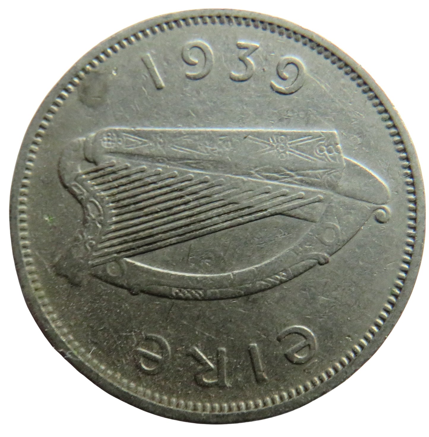 1939 Ireland Eire Sixpence Coin