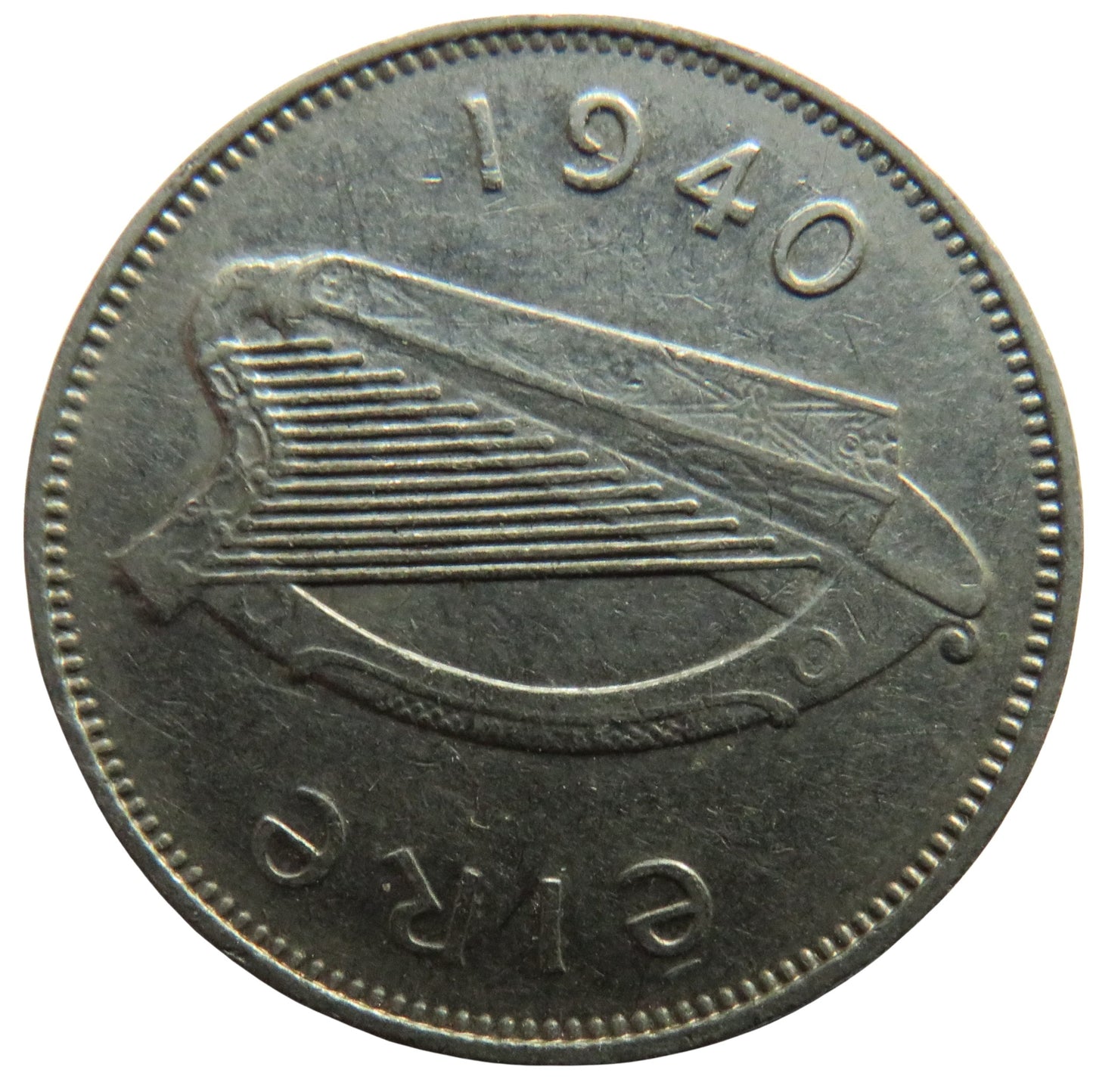 1940 Ireland Eire Sixpence Coin