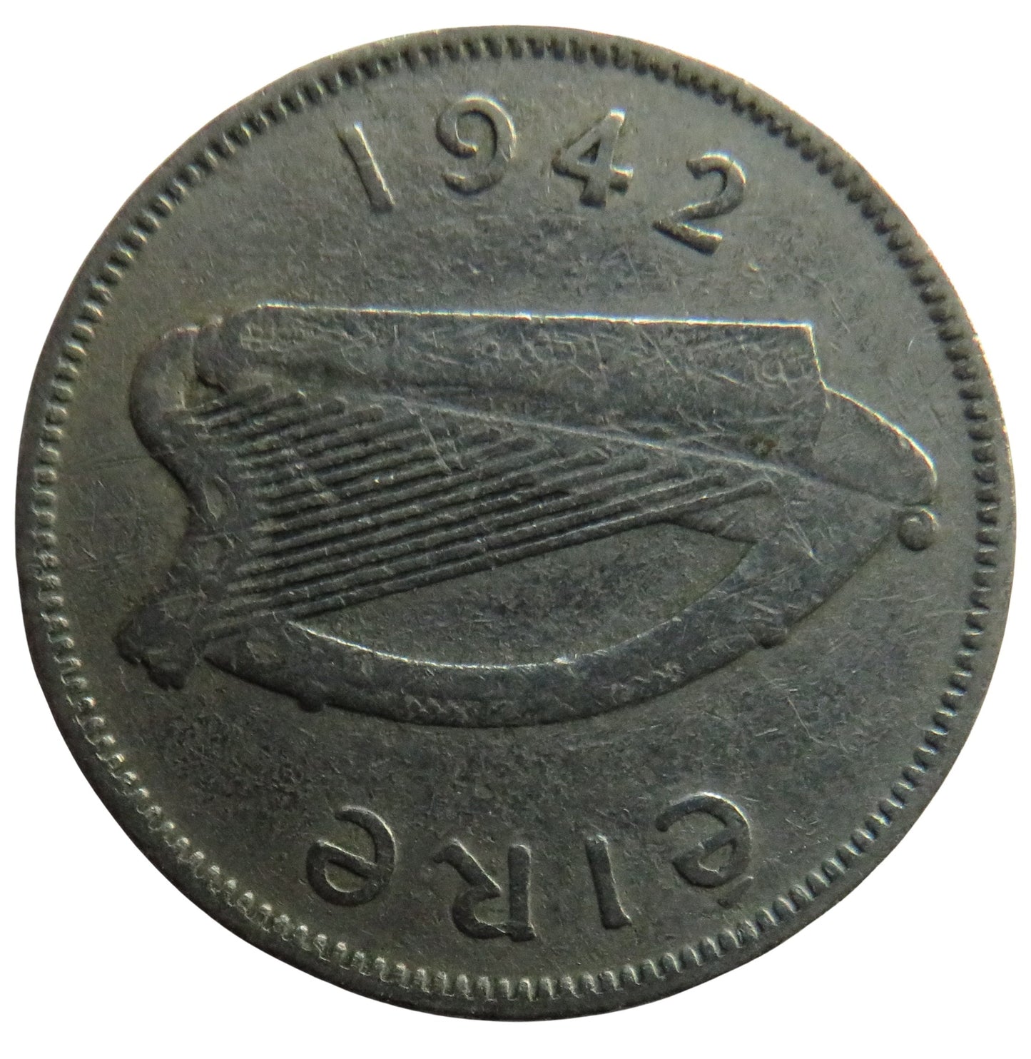 1942 Ireland Eire Sixpence Coin