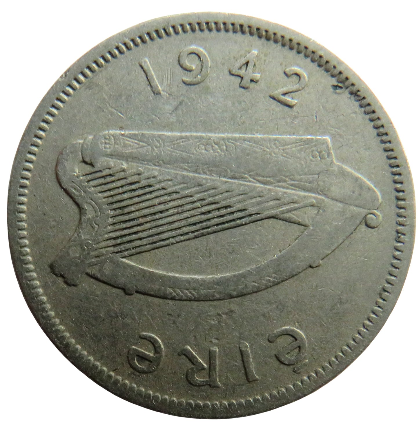 1942 Ireland Eire Sixpence Coin