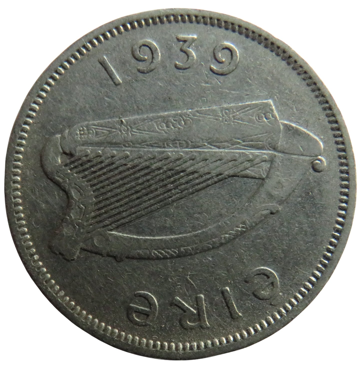 1939 Ireland Eire Sixpence Coin