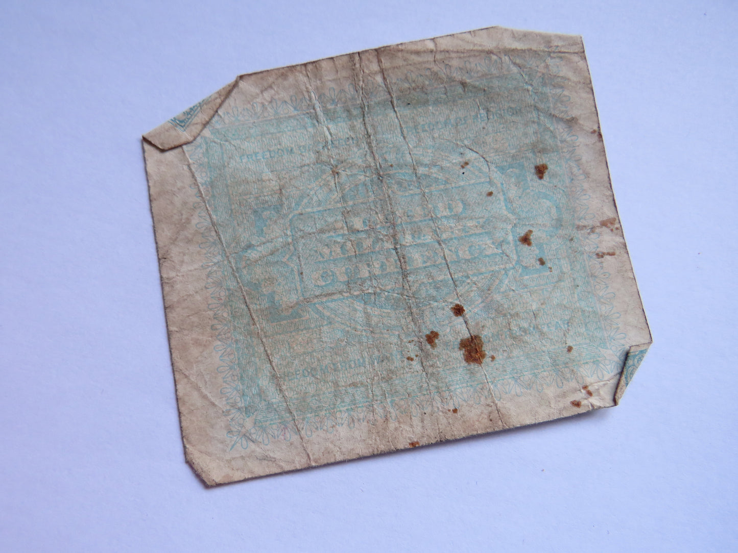 1943 Italy 1 Lira Banknote