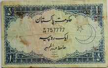 Load image into Gallery viewer, 1953-1961 Pakistan One Rupee Banknote
