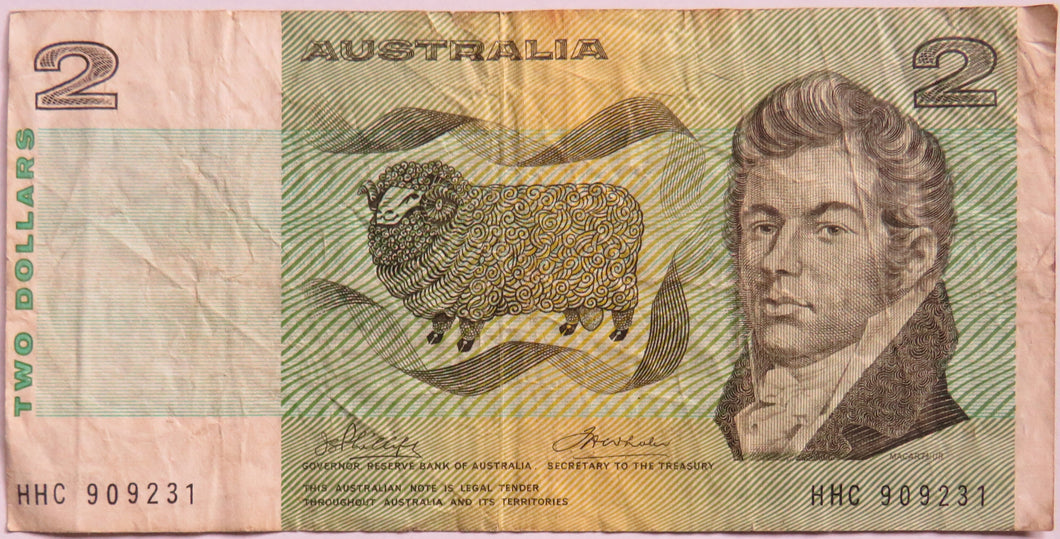 Australia $2 Two Dollar Banknote