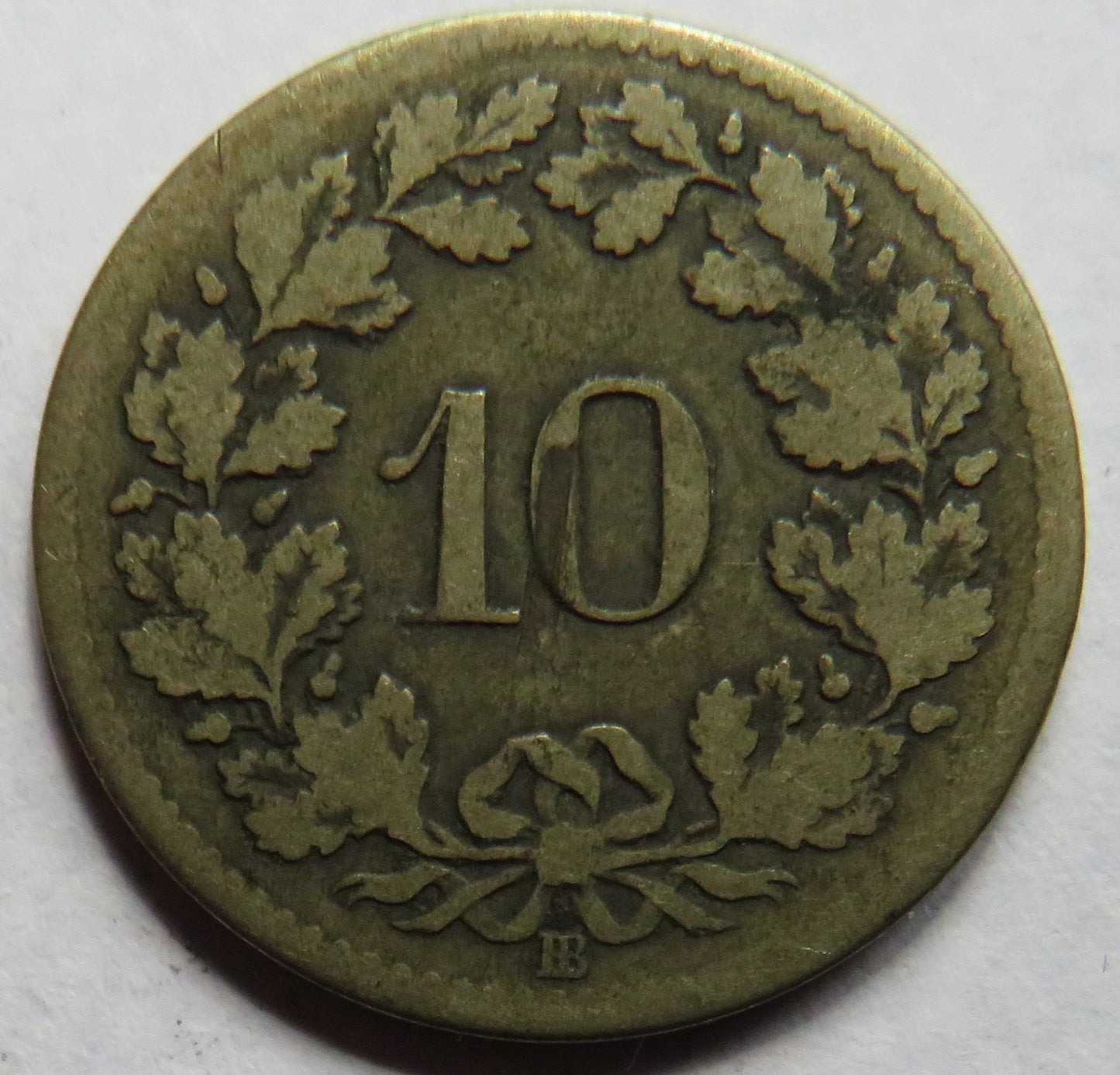 1851-BB Switzerland 10 Rappen Coin