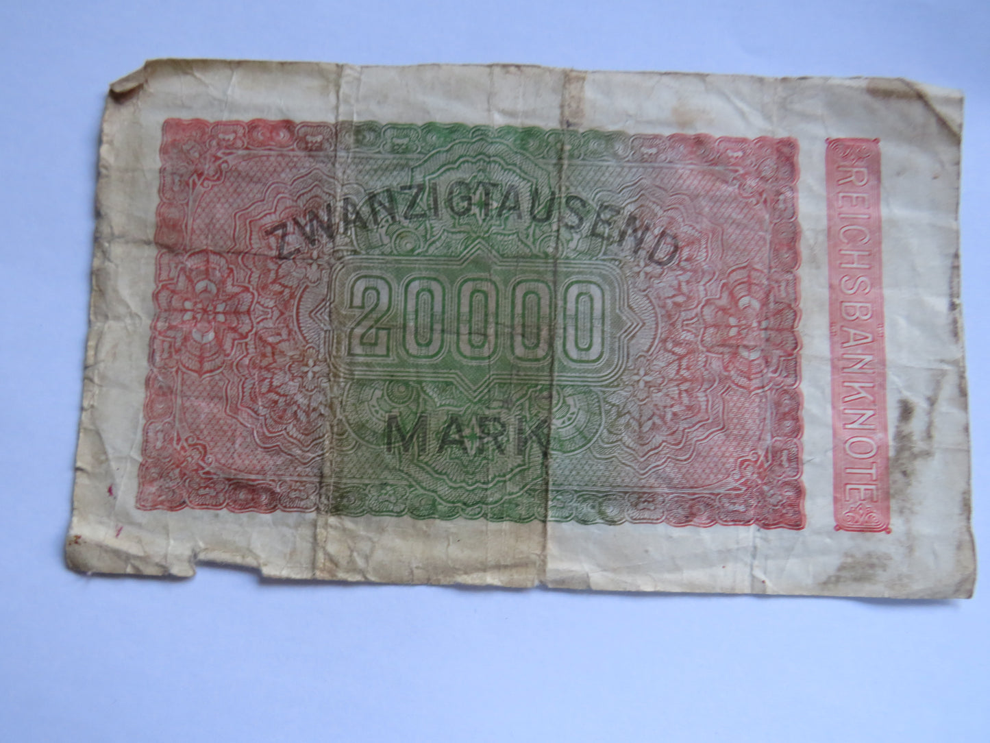 1923 Germany 20000 Mark Banknote