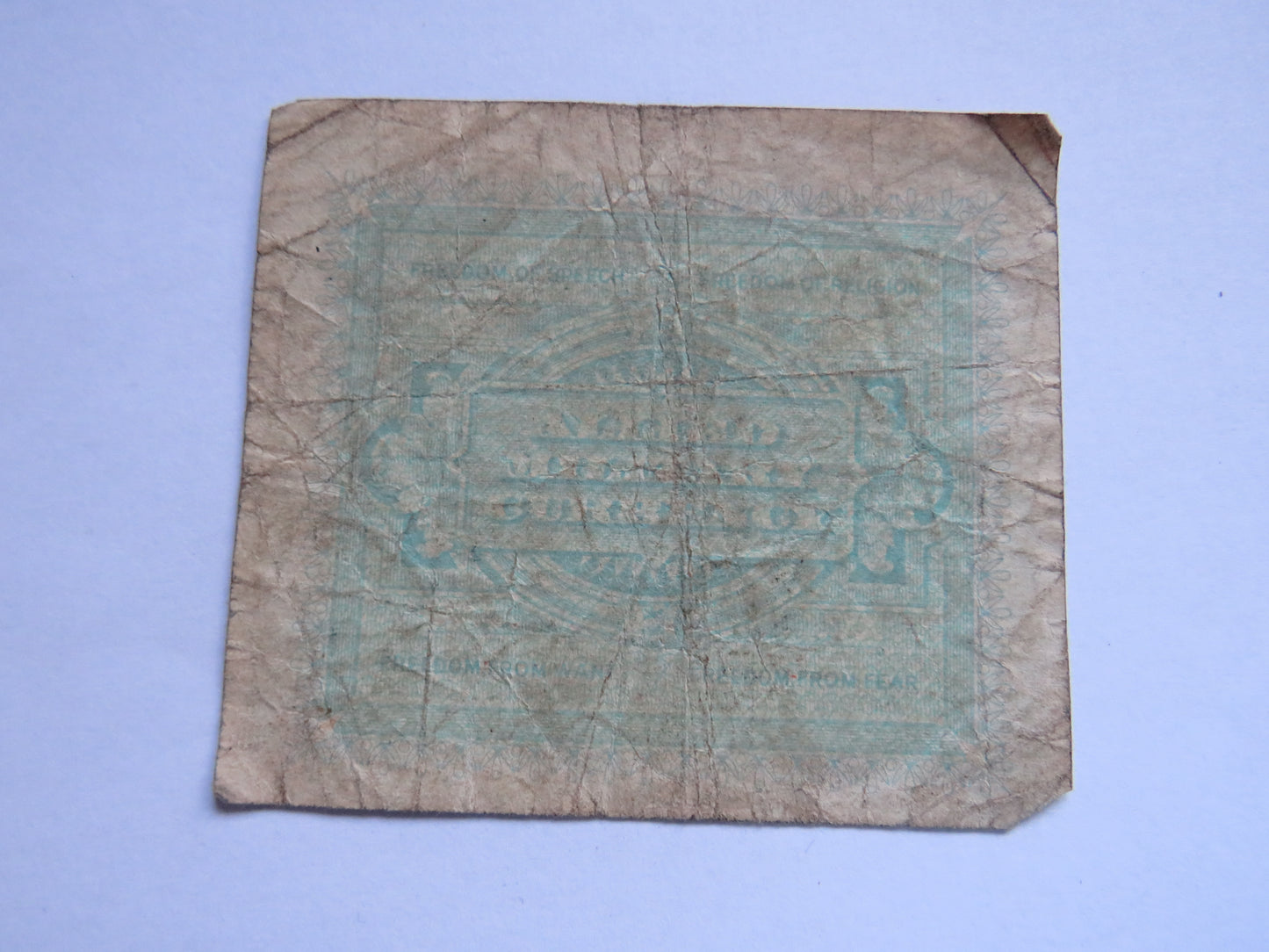 1945 Italy 10 Lire Banknote Allied Military Currency