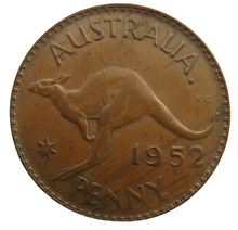 Load image into Gallery viewer, 1952 King George VI Australia One Penny Coin
