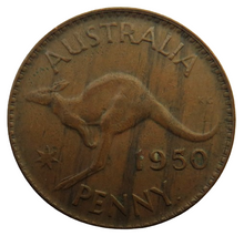 Load image into Gallery viewer, 1950 King George VI Australia One Penny Coin
