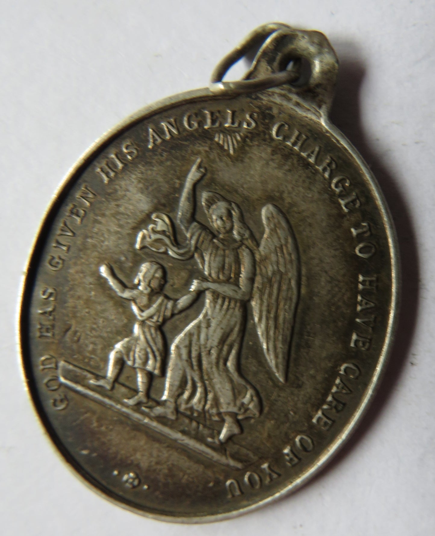 S. Lewis of Gonzague Vintage White Metal Medal