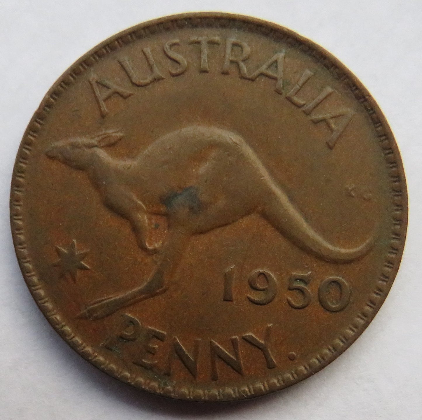 1950 King George VI Australia One Penny Coin