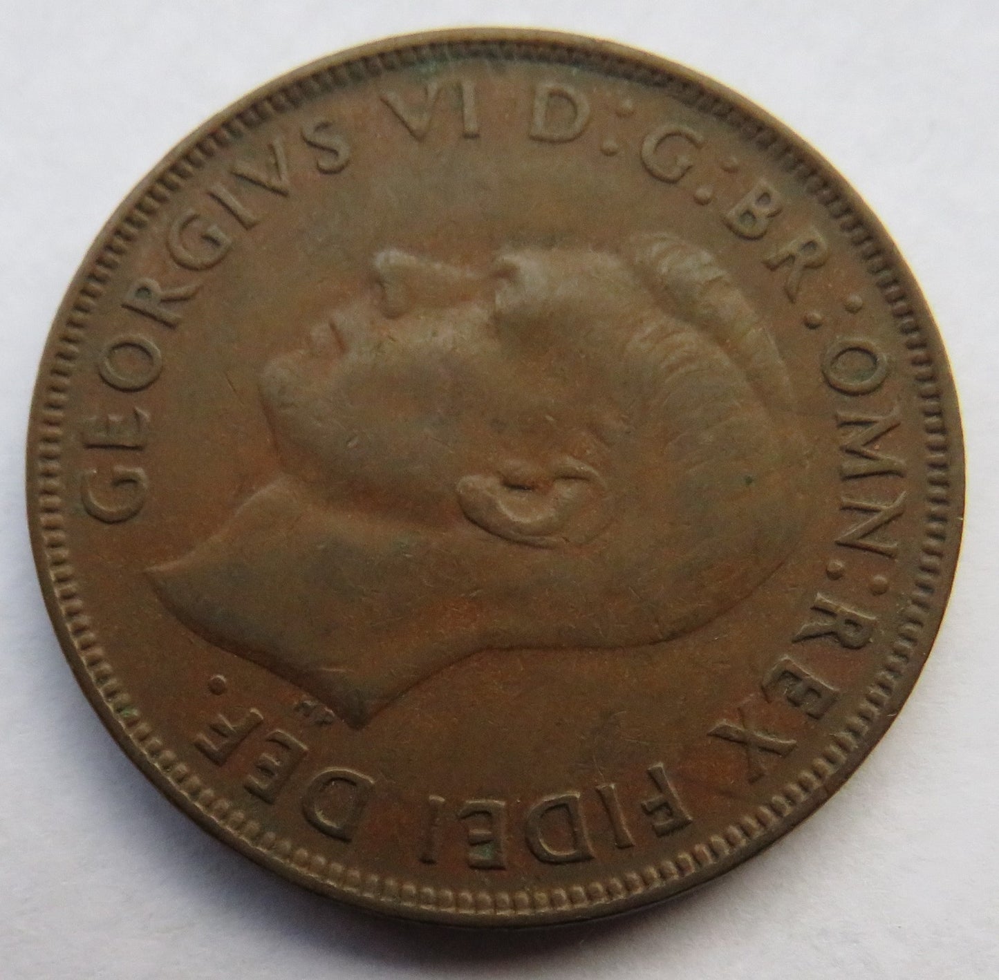 1950 King George VI Australia One Penny Coin
