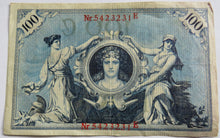 Load image into Gallery viewer, 1908 Germany 100 Mark Banknote

