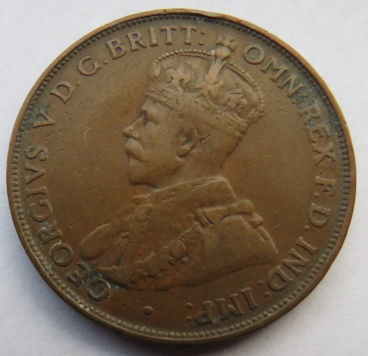 1922 King George V Australia One Penny Coin