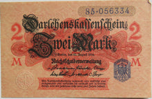 Load image into Gallery viewer, 1914 Germany 2 Mark Banknote
